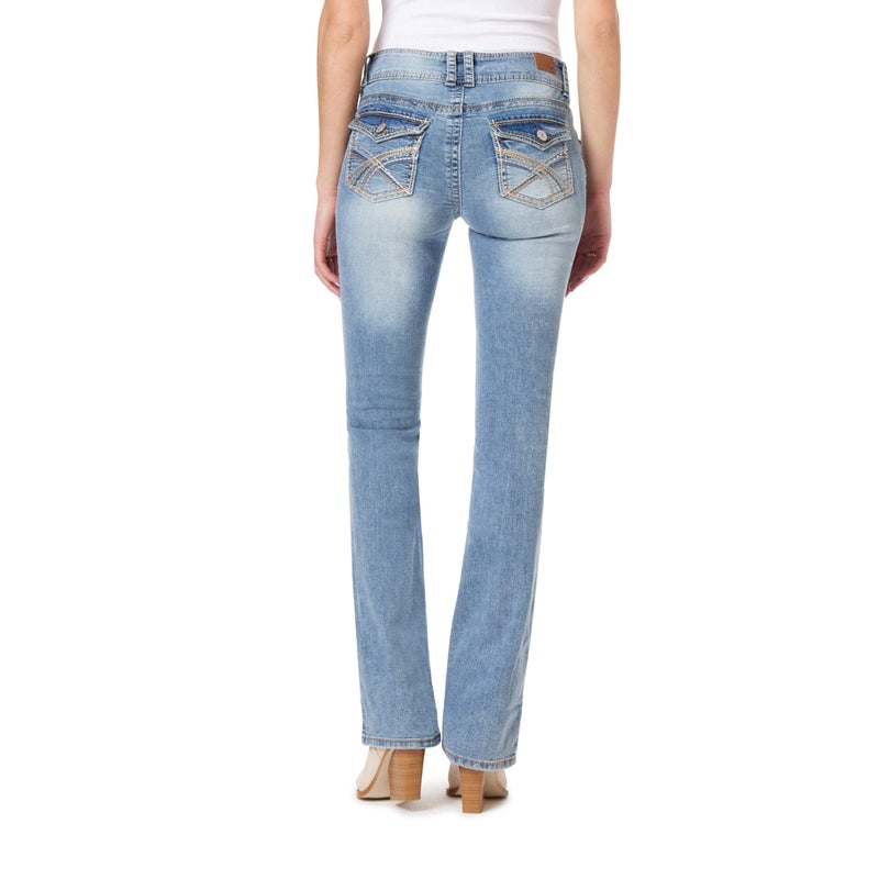 WallFlower Women's InstaStretch Luscious Curvy Bootcut Jeans, Andrea, 11 Long - Image 2
